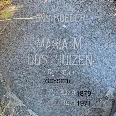 OOSTHUIZEN Maria M. nee GEYSER 1879-1971