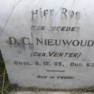 NIEUWOUDT D.C. nee VENTER -1935