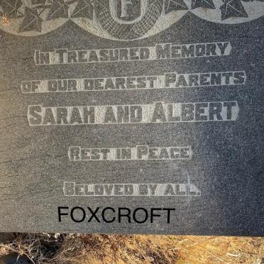 FOXCROFT Albert &amp; Sarah