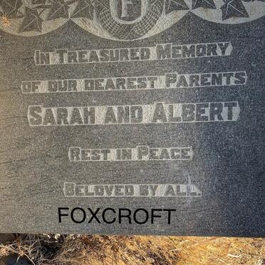 FOXCROFT Albert &amp; Sarah