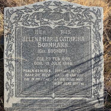 BORNMANN Helena Maria Cathrina nee BOSHOFF 1869-1946