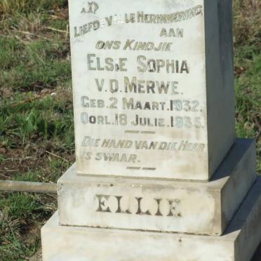 MERWE Hendrina Magrita, v.d. 1930-1935 :: VAN DER MERWE Elsie Sophia 1932-1935