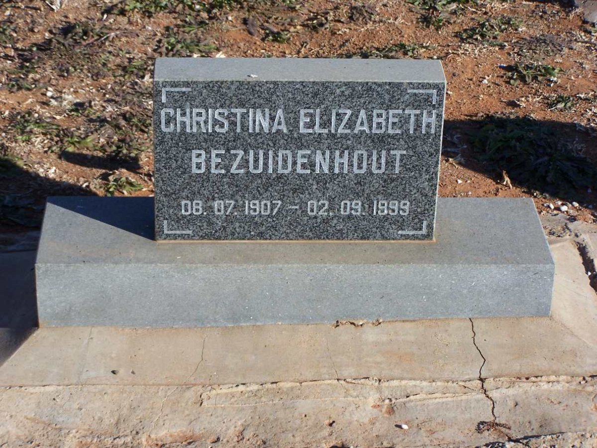 BEZUIDENHOUT Christina Elizabeth 1907-1999