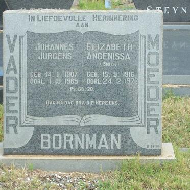 BORNMAN Johannes Jurgens 1907-1965 &amp; Elizabeth Angenissa SMITH 1916-1972