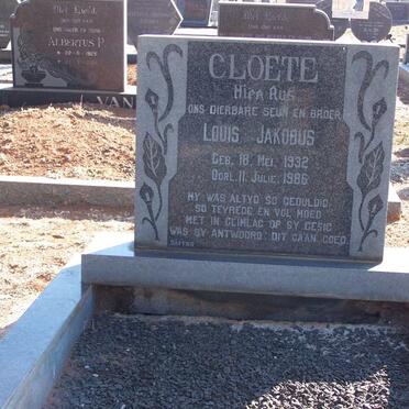 CLOETE Louis Jakobus 1932-1986