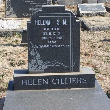 CILLIERS Helena S.M. nee CLOETE  1911-1989