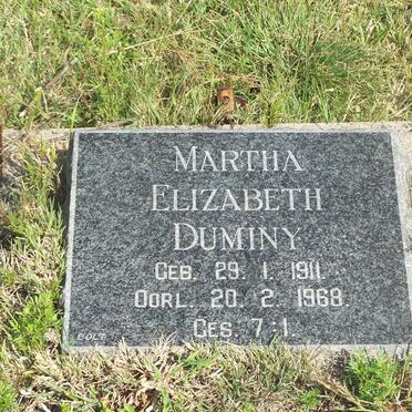 DUMINY Martha Elizabeth 1911-1968