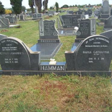 HAMMAN Petrus Johannes 1905-1965 &amp; Maria Catharina DU TOIT 1911-