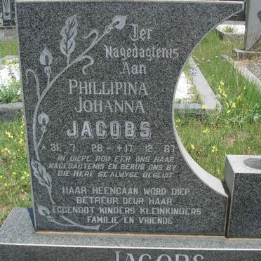 JACOBS Phillipina Johanna 1928-1987