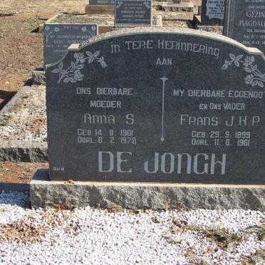 JONGH Frans J.H.P., de  1899-1961 &amp; Anna S. 1901-1978