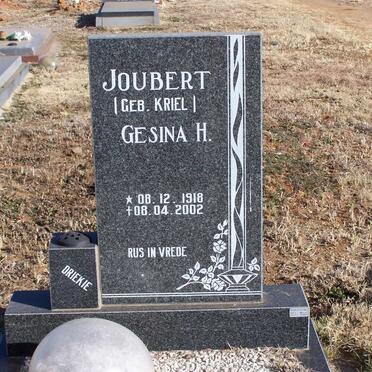 JOUBERT Gesina Hendrika nee KRIEL 1918-2002