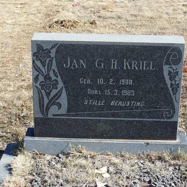 KRIEL Jan G.H. 1900-1983