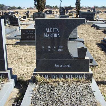 MERWE Aletta Martina, van der 1918-1975