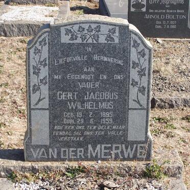 MERWE Gert Jacobus Wilhelmus, van der 1895-1959