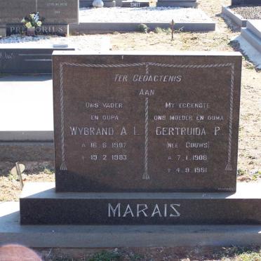 MARAIS Wybrand A.L. 1907-1983 &amp; Gertruida P. GOUWS 1908-1981