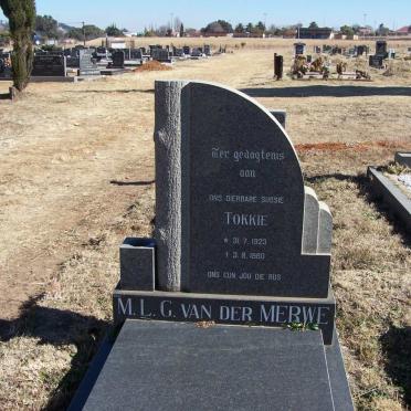 MERWE M.L.G., van der 1923-1980