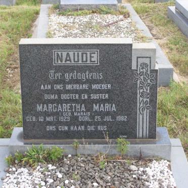 NAUDE Margaretha Maria nee MARAIS 1929-1982