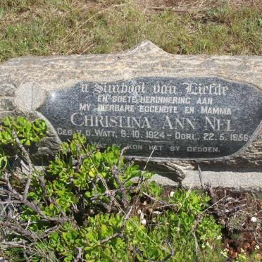 NEL Christina Anna nee VAN DER WATT 1924-1956