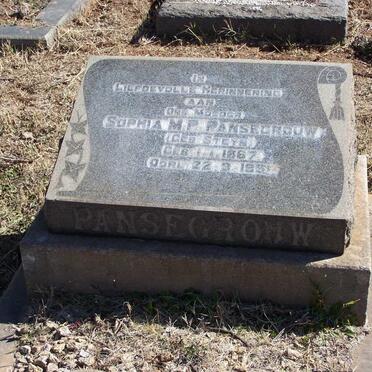 PANSEGROUW Sophia M.P. nee STEYN 1867-195?