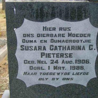 PIETERSE Susara Catharina G. 1906-1986