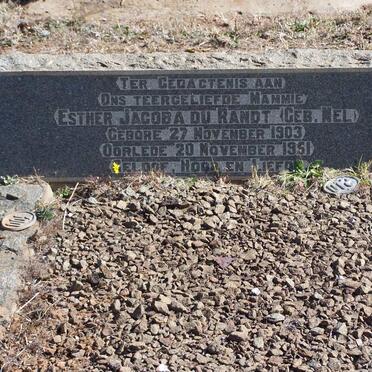 RANDT Esther Jacoba, du nee NEL 1903-1951