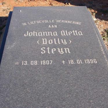 STEYN Johanna Aletta 1907-1996