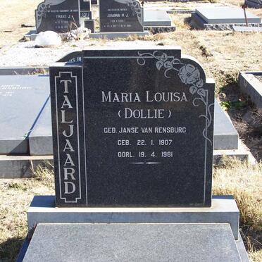 TALJAARD Maria Louisa nee JANSE VAN RENSBURG 1907-1981