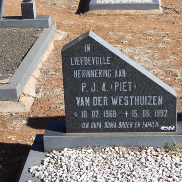 WESTHUIZEN P. J. A., van der 1968-1992