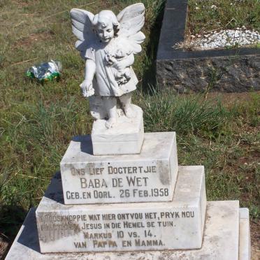 WET Baba, de 1958-1958