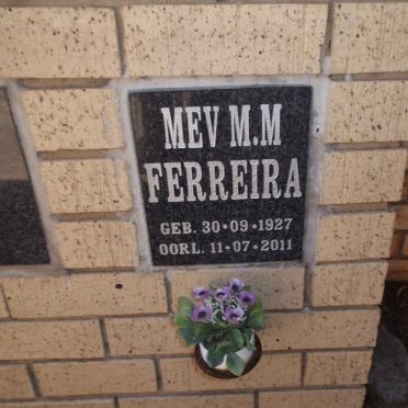 FERREIRA M.M. 1927-2011