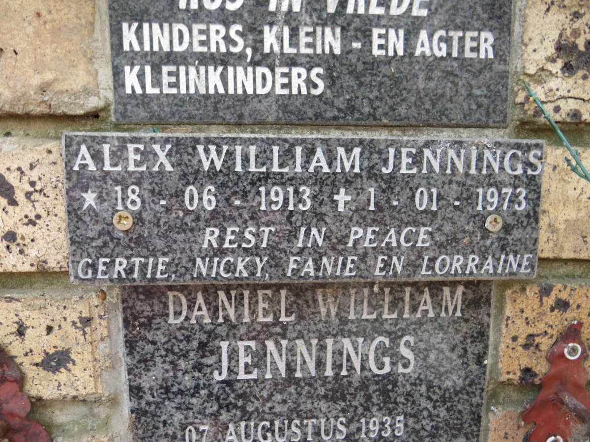 JENNINGS Alex William 1913-1973