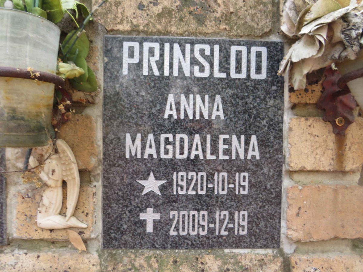 PRINSLOO Anna Magdalena 1920-2009