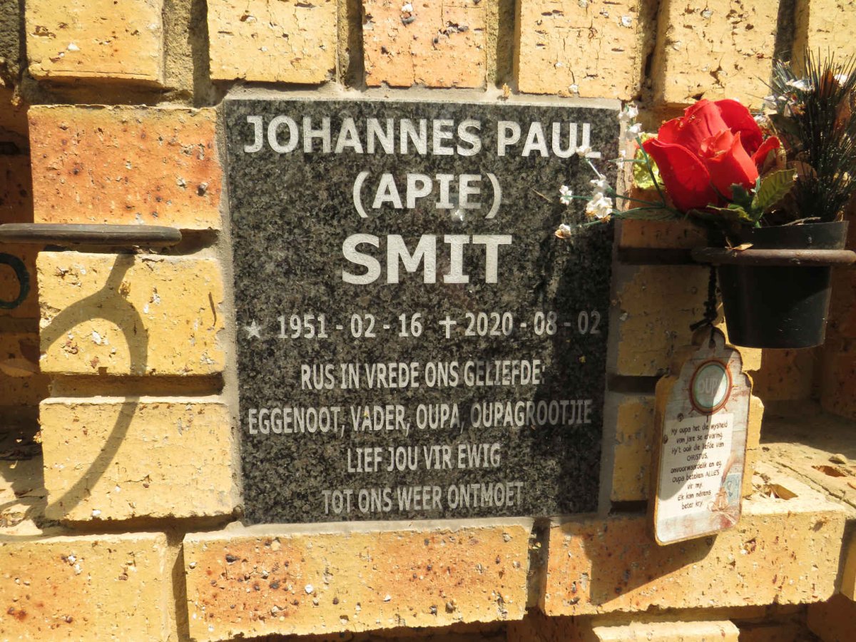 SMIT Johannes Paul 1951-2020