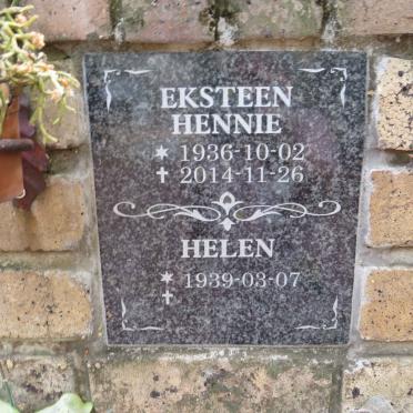EKSTEEN Hennie 1936-2014 & Helen 1939-