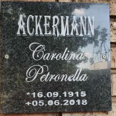 ACKERMANN Carolina Petronella 1915-2018