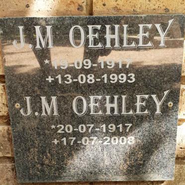 OEHLEY J.M. 1917-1993 &amp; J.M. 1917-2003