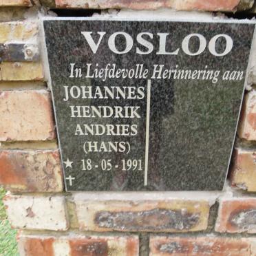VOSLOO Johannes Hendrik Andries 1991-