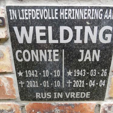 WELDING Jan 1943-2021 & Connie 1942-2021