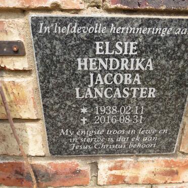 LANCASTER Elsie Hendrika Jacoba 1938-2016