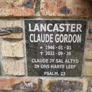 LANCASTER Claude Gordon 1946-2022