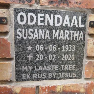 ODENDAAL Susana Martha 1933-2020