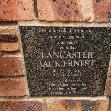 LANCASTER Jack Ernest 1934-2005
