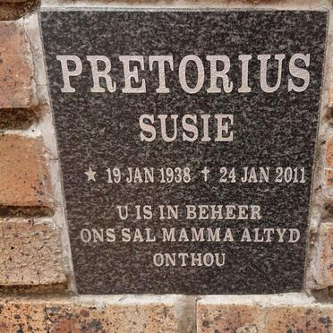 PRETORIUS Susie 1938-2011
