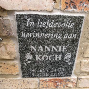 KOCH Nannie 1937-2019