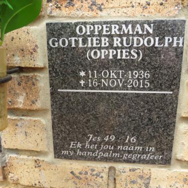 OPPERMAN Gotlieb Rudolph 1936-2015