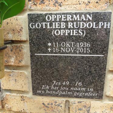 OPPERMAN Gotlieb Rudolph 1936-2015