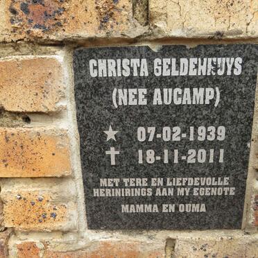 GELDENHUYS Christa nee AUCAMP 1939-2011