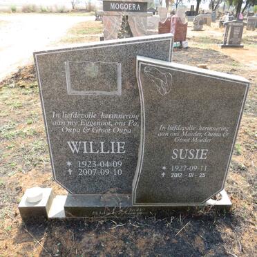 ? Willie 1923-2007 & Susie 1927-2012