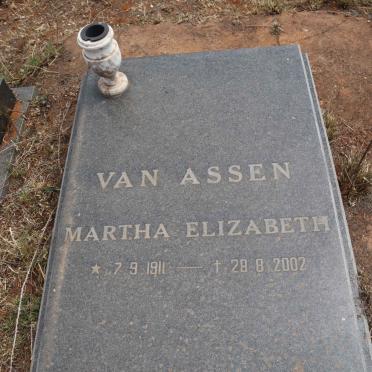 ASSEN Martha Elizabeth, van 1911-2002