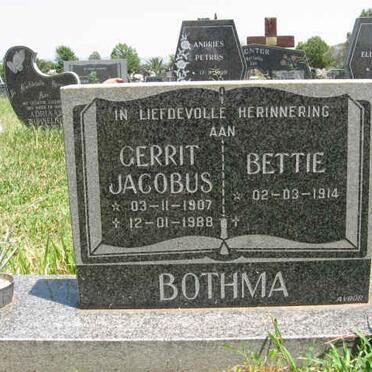 BOTHMA Gerrit Jacobus 1907-1988 &amp; Bettie 1914-